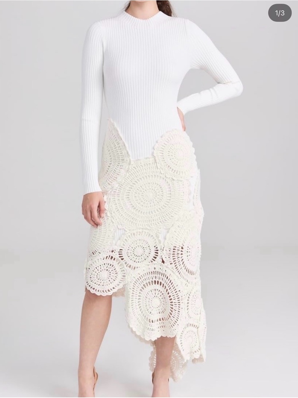 AJE mosaic crochet midi dress!